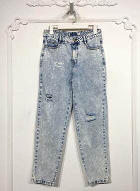 ISSM系列 8161S164 时尚牛仔长裤品牌女装折扣颦薪