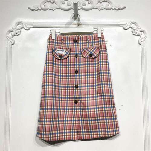 依Y系列 D86724 时尚半身裙品牌女装折扣颦薪