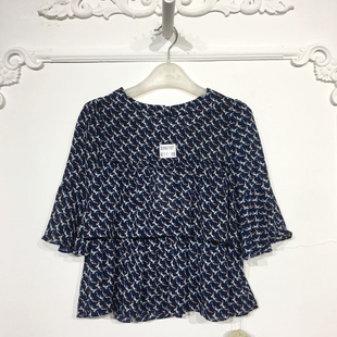 薇系列 D96707 时尚上装品牌女装折扣馨薪
