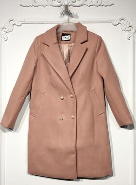 潮系列 8281S163 时尚毛呢外套品牌女装折扣颦薪