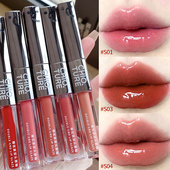 稚优泉双头唇釉镜面水光口红唇蜜唇泥哑光s04不易沾杯裸色新年女