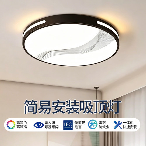 主卧室LED吸顶灯客厅房间餐厅中山灯具大全2026新款现代简约大气