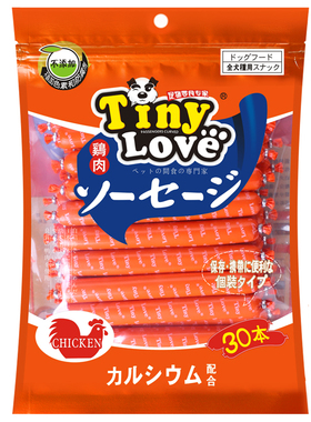 Tinylove鸡肉香肠30支装*1袋 鸡肉条狗狗火腿肠 泰迪幼犬宠物食品