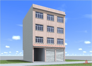 11x12四层临街门面楼房自建房施工图建筑方案图纸路边商铺建房图