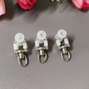 合金轮窗帘轨道滑轮方轨万向导轨滚轮走珠轮挂钩套轮窗轨配件辅料