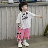 套装 2026新款 帅气时髦潮儿童卡通短袖 男童夏装 T恤宝宝夏季 衣服潮