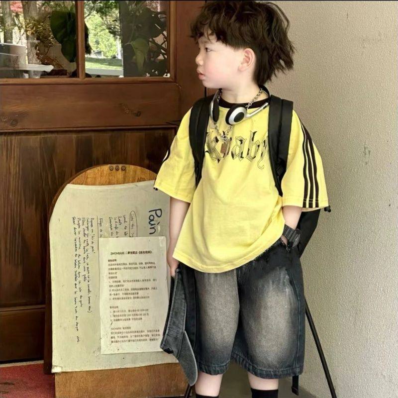 男童夏装t恤短袖2026新款韩版儿童帅气半袖夏季洋气宝宝上衣潮酷,童装/婴儿装/亲子装,T恤,淘宝优惠券,粉丝福利购,淘宝优惠卷