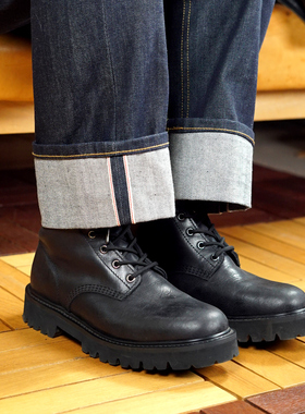 us囚徒系列伞兵靴英国CFS反绒皮复古固特异工艺阿美咔叽工装靴男