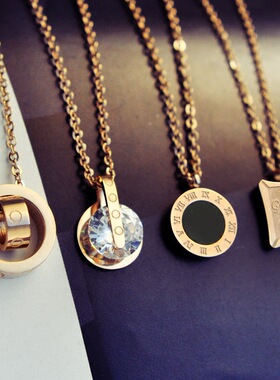 淘缘梦钛钢钛钢项链女不掉项链