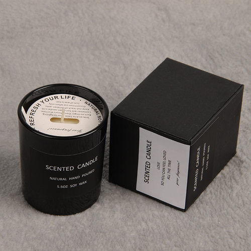 xiya黑色玻璃杯香薰蜡烛风蜡烛