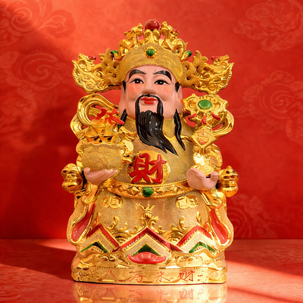 2026新版金沙财神爷神像供奉财神像招财佛像家用供奉摆件收藏装饰