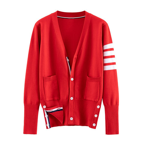 本命年红色针织衫女开衫过年毛衣