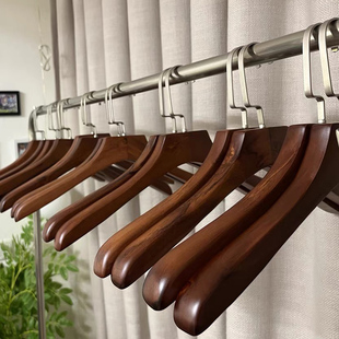 复古色实木衣架男女会所包间包厢酒店衣帽间家用木质民宿美式 仿古