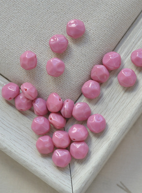 捷克琉璃进口异形切面球体多面形10mm乌龟壳diy串珠捷克珠