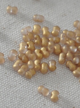 进口捷克珠4*6mm蝴蝶珠花生珠百搭DIY手作串珠材料饰品配件