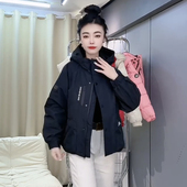 2026春秋厚料垂感连帽短款 外套女宽松休闲减龄小风衣夹克抽绳大兜