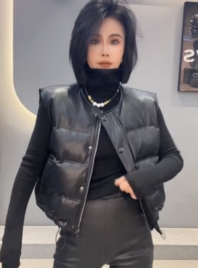 暗扣休闲短款圆领马夹