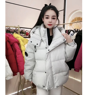 2025冬季羽绒棉服女流行大帽子加厚东北滑雪服欧货短款连帽棉服女