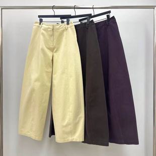 现~2026春新女芯宝韩国代购water/river洋气中缝线阔腿显瘦休闲裤