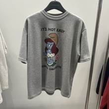 2025冬季新女芯宝韩国代购tara by motion卡通蓝精灵图案短袖T恤