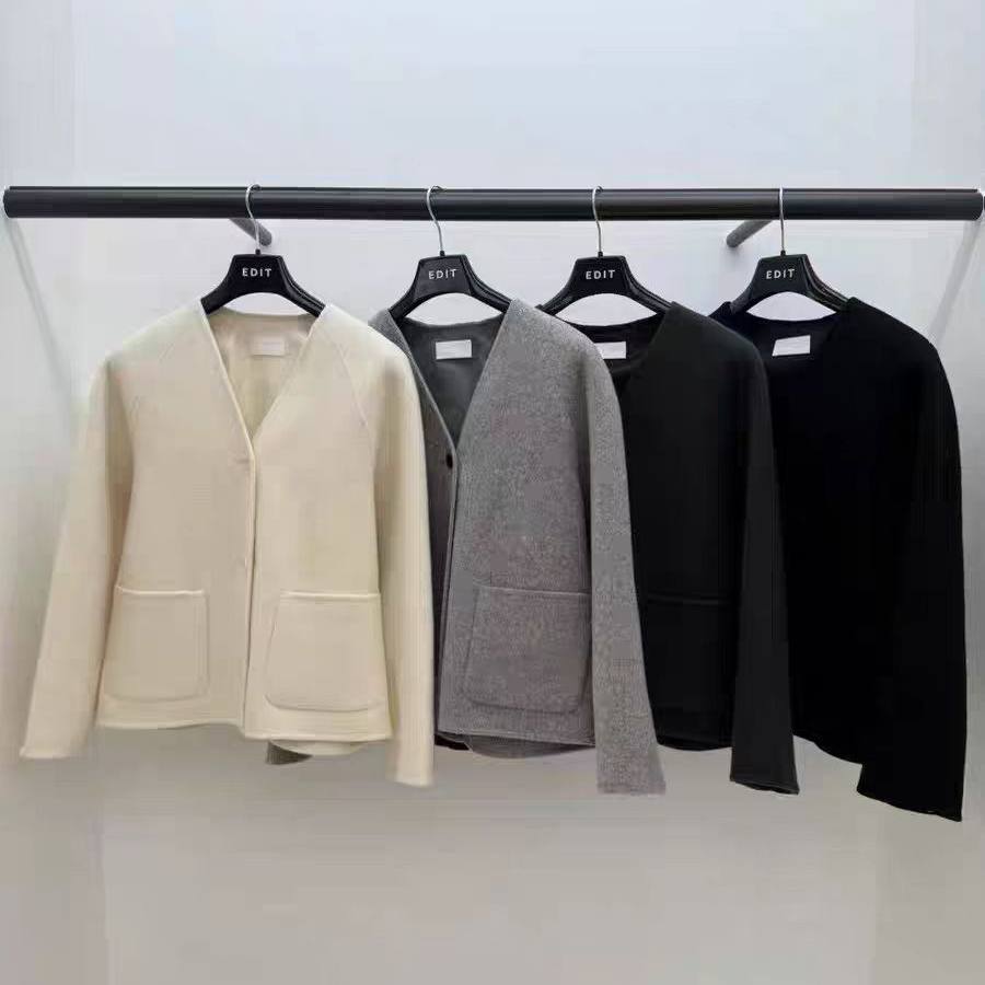 edit舒适羊绒羊毛宽松毛呢短外套