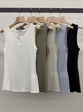 现~2026夏季新款女芯宝韩国代购at the bagel百搭圆领背心短袖T恤