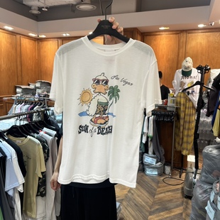 T恤 Garment圆领宽松卡通唐老鸭图案短袖 2025夏季 新女芯宝韩国代购