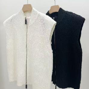 architekt洋气立领拉链针织马甲~
