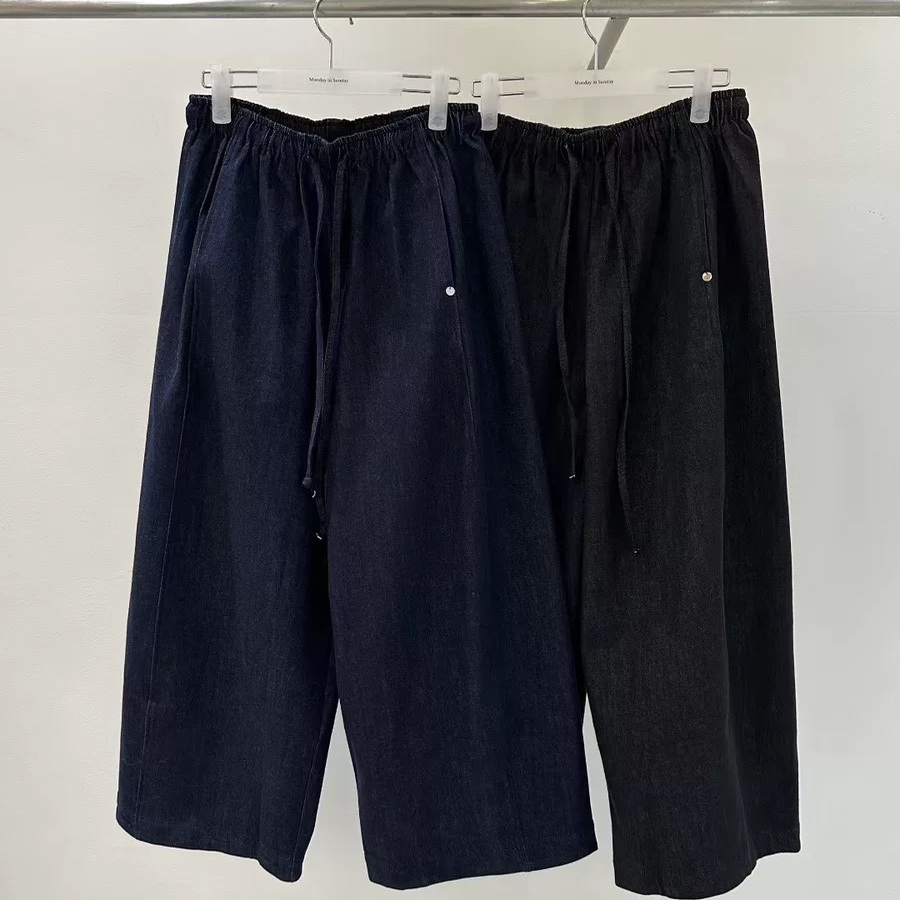 MondaytoSunday松紧牛仔休闲裤