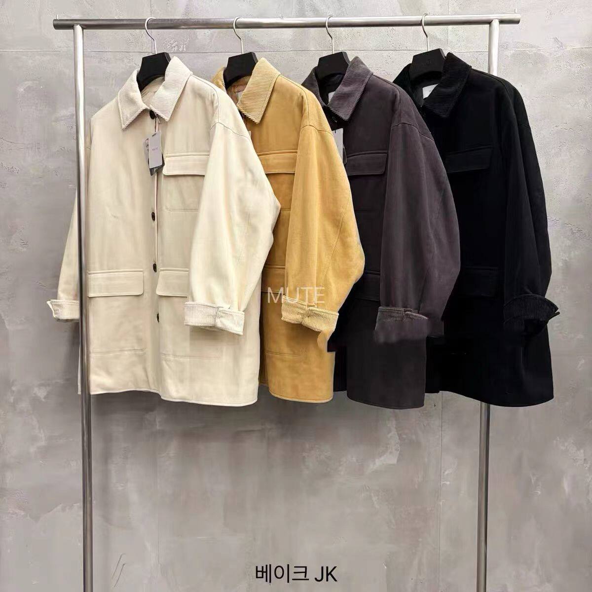 现~2025冬季新款女芯宝韩国代购mute洋气中长款翻领夹棉夹克外套