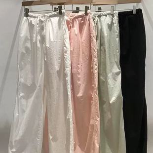 现~2025夏季新款女芯宝韩国代购VEGETABLE时尚百搭薄款清爽休闲裤