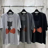 2025夏季 T恤 圆领宽松卡通图案休闲短袖 新女芯宝韩国代购 VANTA时尚