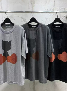 2025夏季新女芯宝韩国代购VANTA时尚圆领宽松卡通图案休闲短袖T恤