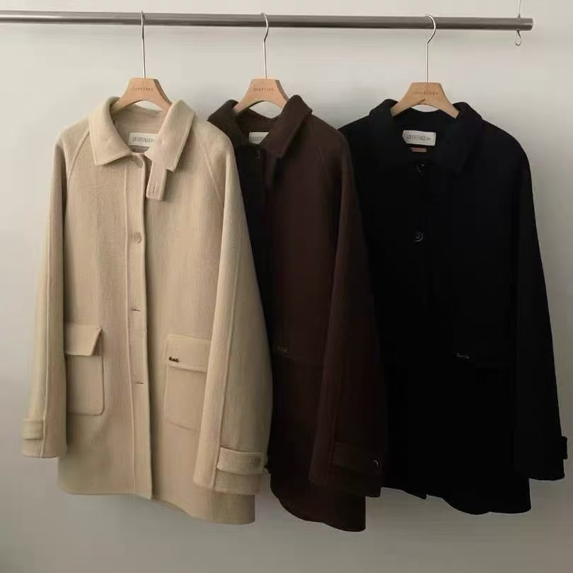 overtake舒适羊毛毛呢大衣外套