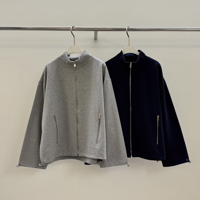 pebble百搭拉链抽绳夹克卫衣外套