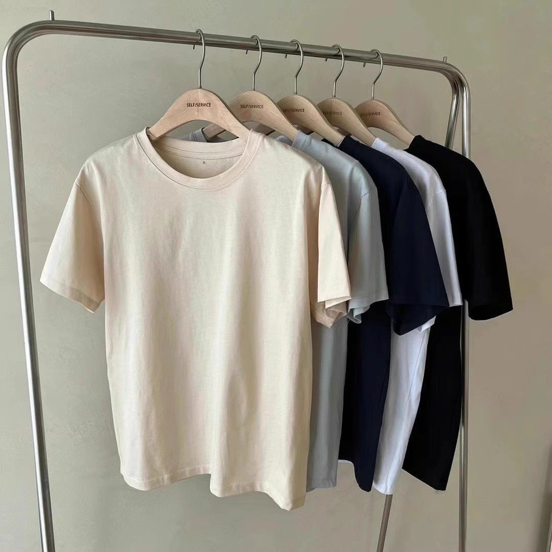 SELFSERVICE纯色基础薄女T恤