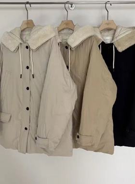 现~2025冬季新款女芯宝韩国代购vergamot保暖加厚连帽羽绒服外套