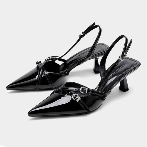 High heeled women's shoes, slim heeled toe sandals包头凉鞋