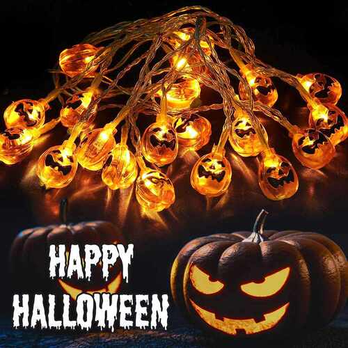 Halloween LED Skull String Light 万圣节骷髅南瓜灯串
