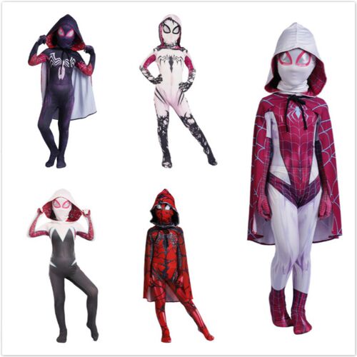Halloween Hero Jumpsuit With Cloak 万圣节英雄披风装