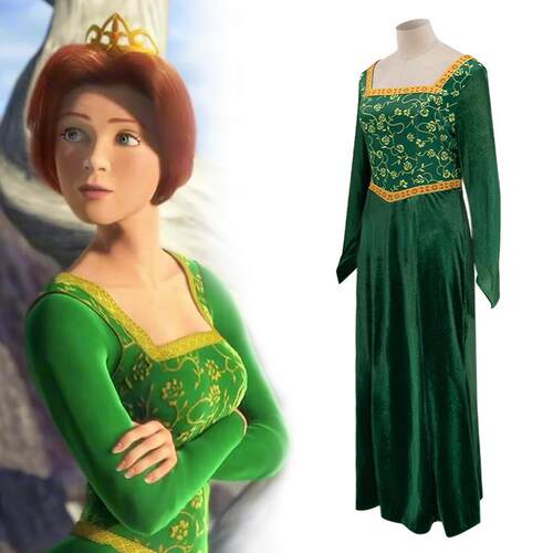 Princess green dress cosplay Halloween performance costume