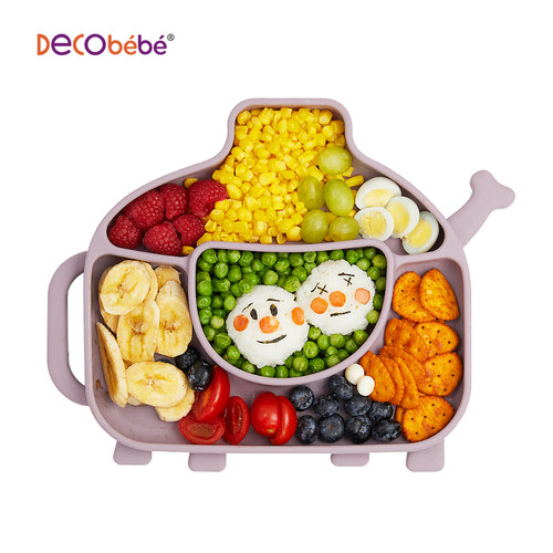 Decobebe/德珂婴儿 硅胶吸盘大象款分格餐盘 0-18月