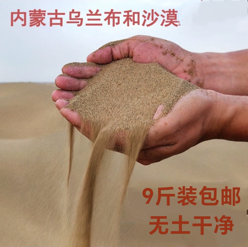 内蒙古沙漠沙干净细沙子沙袋沙风景沙玩具沙黄沙鱼缸宠物沙9斤装