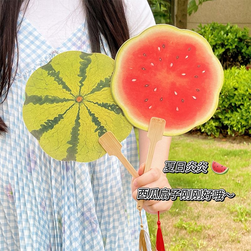 夏日清凉古风西瓜手持团扇