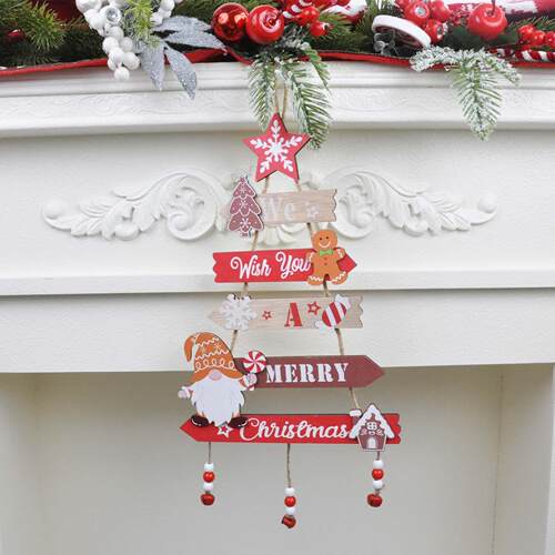 Christmas Pendant Wooden Craftsmanship Pendant圣诞树挂件