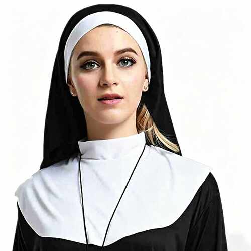 Halloween Nun Black Widow Headscarf 修女黑寡妇装扮道具