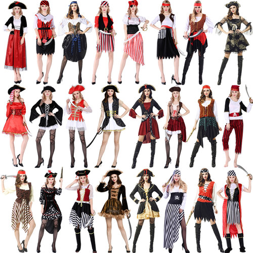 Halloween makeup ball costume cosplay pirate costume演出衣服