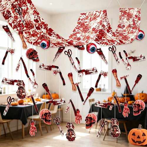 Halloween Bloody Scene Hanging Decor 血腥场景恐怖挂饰