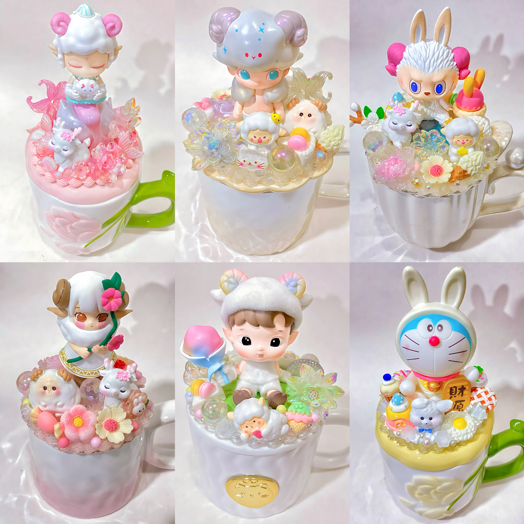 泡泡玛特杯泡泡玛特奶油胶杯白羊座dimoo拉布布十二星座马克杯