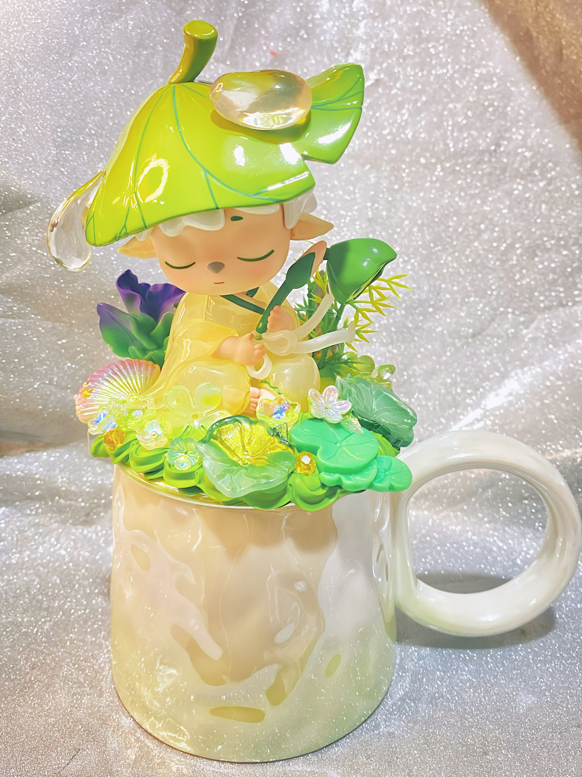 黑玩不思夏装饰奶油胶马克杯造景水杯可爱礼物